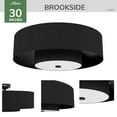 thumbnail image 4 of Hunter - Brookside Indoor Ceiling Fan With Light, Remote, 30-inch, Matte Black, Casual-style, 3-speed WhisperWind Motor, 52975, for Living Rooms, Bedrooms, 4 of 15