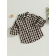 thumbnail image 3 of Wassery Toddler Boys Shirts Long Sleeve Plaid Turn-Down Collar Button Down Shirts Infant Baby Boys Fall Winter Casual Tops, 3 of 8