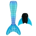thumbnail image 1 of Mermaid Tails Elasticity Swimwear Can Add Monofin for Kids Girls Swimmable Tail Cosplay Mermaid Costumes, 1 of 7