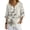 Bamboo Ink Print, variant on Toile Landscape Print Imitation Linen-Like Blouse, Button Front Non Elastic Imitation Linen-Like V-Neck Blouse Breathable Women's Blouse for Travel Spring, Size Small