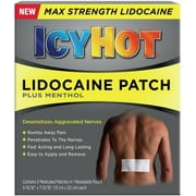 Icy Hot Lidocaine Patch Plus Menthol 5 ea (Pack of 4)