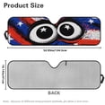 thumbnail image 6 of Binienty Gothic Skull Windshield Sun Shade for Jeep Wrangler TJ 1997-2006 Easy Fold Car Window Sun Blocker Front Windshield Sunshade Purple Rose Automotive Interior Accessories for Men Women, 6 of 7