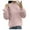 Pink, variant on TYGHBN Women's Lined Small Turtleneck Loose Casual Long Sleeve Crew Neck Sweatshirt Solid Color Hoodless Pullover Hoodie Corded Sweatshirt Casual Zip up Hoodie Women Full Zip Fitted Pullover Sweater