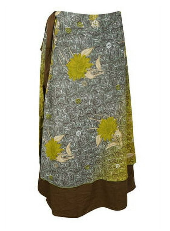 Mogul Green Magic Skirt, Handmade Floral skirt One Size