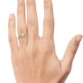 thumbnail image 5 of Pompeii 1 1/4Ct Oval Halo Diamond Engagement Wedding Ring Set in White or Yellow Gold, 5 of 6