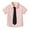 Pink, variant on YLSDY Children's Summer Breasted Solid Color Short Sleeved Cardigan Lapel for Boys and Girls Tie Candy Color Youth Beige 5 Years