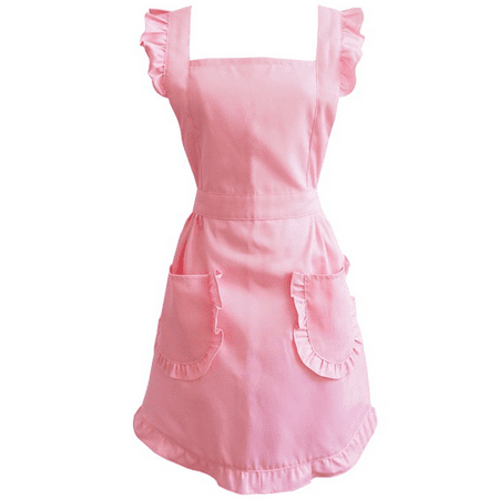 

Retro Adjustable Ruffle Apron with Pockets Small to Plus Size Ladies