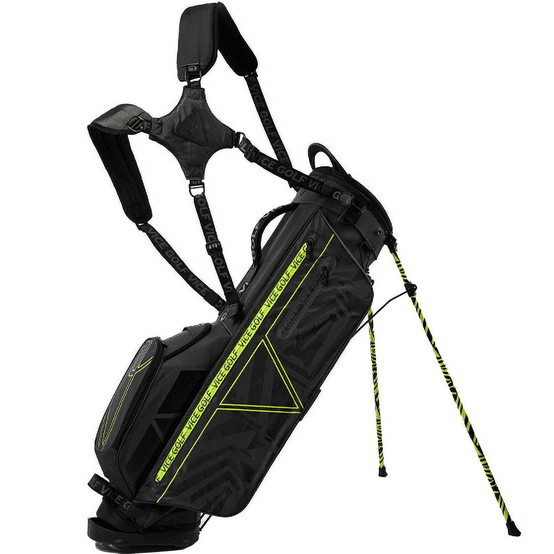 Vice Golf Smart Stand Bag - Black/Neon Lime photo 2