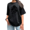 Black, variant on UNISHE Womens Vintage Floral Graphic Tee Oversized Aesthetic Black White Peony T-Shirt Casual Summer Top