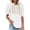 B42 White short sleeve shirts for women Clearance Under $5, variant on Cagogo Ladies Loose Fitting Tunic Tops Summer Under $5 Cotton Linen Short Sleeve V Neck Peasant Boho Embroidery Mexican T Shirt Going Out T Shirts Grandma Mothers Day Gift