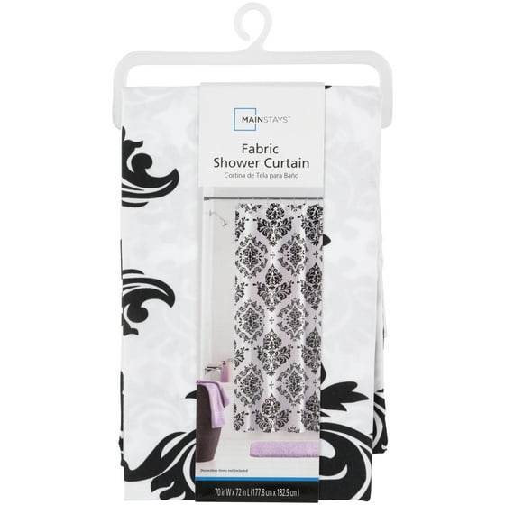 Mainstays Classic Noir Fabric Shower Curtain 1 Each Com