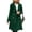 Dark Green, variant on Wutalume Women's Solid Color Thick Long Sleeve Fashion Coat Jacket, Lapel Design with Double Breasted Buttons, Pockets and Lining, Wool Blend for Fall and Winter,Army Green L