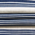 thumbnail image 7 of DriftAway Chris Vertical Striped Pattern Linen Textured Thermal Insulated Blackout Window Curtain Valance Rod Pocket Lined Single, 52" x 18" Plus 2" Header, Ivory Dark Blue, 7 of 7