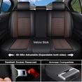 thumbnail image 4 of Fit for Toyota Camry 2026 Seat Cover, Leather Full Set of 5 Seats Scratch Resistant Protect and Upgrade Seats, Red Car Seat Covers, Airbag-Compatible, 4 of 7