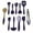 Purple, variant on Chef Craft Premium Silicone Kitchen Tool and Utensil Set, 9 Piece Set, Purple