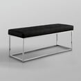 thumbnail image 6 of Posh Living Foster Faux Leather Bench in Black/Chrome, 6 of 8
