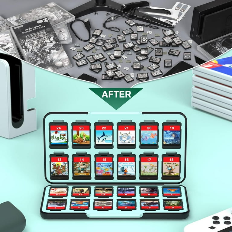 NinjaABXY Nintendo Switch Games Case, 24 Game Cards Storage