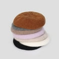 thumbnail image 2 of LinYooLi Women Wool Blend Knitted Beret Hat Autumn Winter French Classic Beanie Cap, 2 of 4