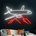 thumbnail image 4 of Handmadetneonsign Air Plane Neon Sign, Airplane Led Light, Plane Sign, Plane Night Light Lamp, 4 of 5