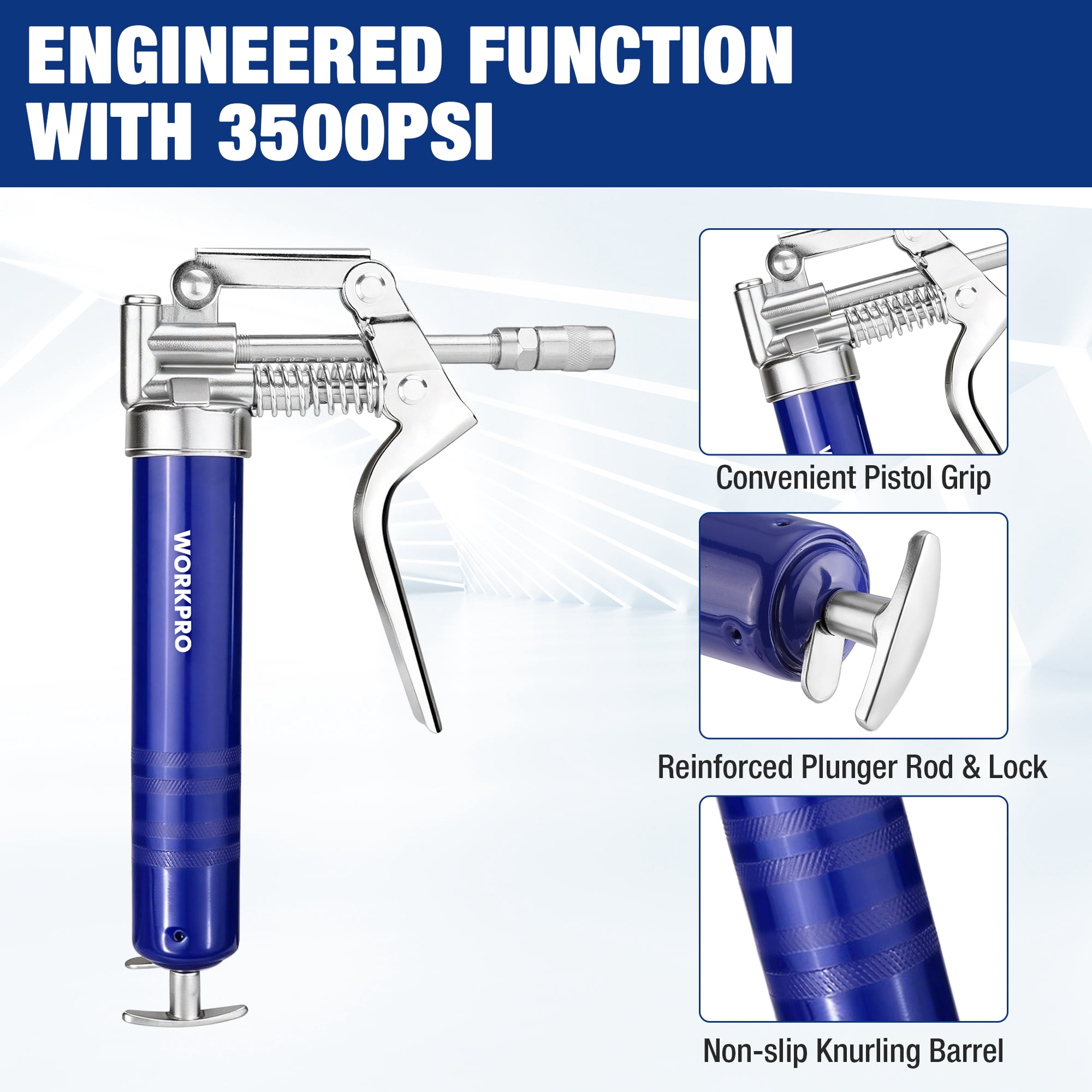 WORKPRO Mini Pistol Grip Grease Gun Set