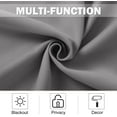 thumbnail image 3 of NICETOWN Short Curtains Grey Half Window Curtains for Bedroom, Blackout Thermal Insulated Curtains Energy Efficient Privacy Grommet Window Treatment, 52"x30", Set of 2, 3 of 7