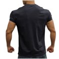 thumbnail image 4 of Mgmyaa T-Shirt Ajusté pour Homme à Manches Courtes, Col Ras du Cou, Doux, Coupe Ajustée, Musculation, Gym, Entraînement, T-Shirts m - 3TG, 4 of 5