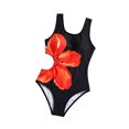 thumbnail image 3 of SIYUDAN Girls Swimsuit One Piece Floral Cut Out Bathing Suit for Summer Beach, 3 of 7