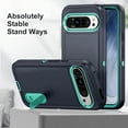 thumbnail image 3 of Dteck Case for Google Pixel 9 / 9 Pro,Shockproof 3-Layer Protection Case Built-in Kickstand Military Grade Protective Cover for Google Pixel 9 / 9 Pro,Navy+Mint, 3 of 8