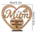 thumbnail image 3 of JeashCHAT Mother's Day Wooden Ornament Heart Shape Cut-out Letters Rose Flower Desktop Decor from Daughter Son Mother's Day Gift, 3 of 8