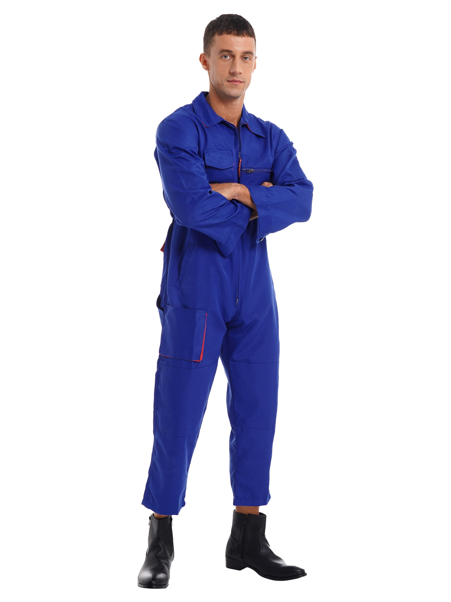 Doomiva Unisex Men Long Sleeve Mechanic Uniform Workshop