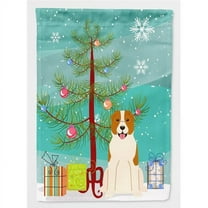 Carolines Treasures BB4174GF Merry Christmas Tree Central Asian Shepherd Dog Flag Garden Size