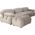 thumbnail image 4 of Diamond Sofa PALOMA1LC1AC1RC1OTTN 111 in. Velvet Reversible Chaise Sectional, Mink Tan - 4 Piece, 4 of 8
