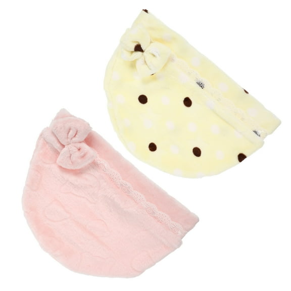 UPOUART 2-Pack Women's Flannel Sleep Caps Soft Sleeping Hats with Simple Design