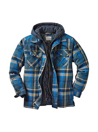 men's shirt jacket with hood