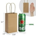 BagDream 50Pcs Small Brown Kraft Paper Bags Mini Gift Bags with Handles