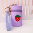 thumbnail image 3 of Keychain Pouch Portable Cartoon Decor Storage Bag with Zipper Closure Wrist Strap Mini Cosmetic Bag Silicone Storage Bag Keychain Cosmetic Pouch, 3 of 8