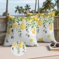 thumbnail image 3 of Lemon Eucalyptus Outdoor Pillow Covers 26x26 Set of 2,Waterproof Patio Throw Pillowcase Protectors,Farm Flower Fruit Country Boho Summer Decorative Pillow Shams Cushion Covers for Seat Bed Couch Sofa, 3 of 8