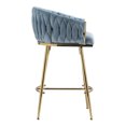 thumbnail image 6 of ChenyueFurn 26" Velvet Counter Height Bar Stools, Set of 2,Blue, 6 of 9