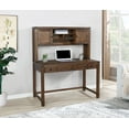 thumbnail image 3 of Baton Rouge Desk with Hutch in Brushed Walnut Engineered  Wood- 2 Cartons, 3 of 9
