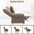thumbnail image 4 of Loveseat Recliner Sofa, PAPROOS 2-Seater Recliner Sofa with Remote Control and Side Pocket, Modern Power Reclining Loveseat for Adults and Elderly, Ergonomic Lounge Sofa for Living Room Home, Brown, 4 of 9