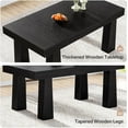 thumbnail image 5 of Tribesigns 63" Modern Rectangular Dining Table with Heavy Duty Tapered Legs, Black Kitchen and Restaurant Table for Dining Room, Cafe, Business Use, Easy Assembly, 5 of 5