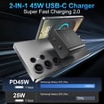 thumbnail image 2 of Cargador Auorld USB-C de 45 W superrápido para Samsung Galaxy, 2 of 5