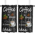 thumbnail image 6 of Farmhouse Coffee Beans Black Curtain Home Decoration Living Room Short Curtains Window Treatments For Kitchen Bedroom, 6 of 7