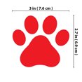 thumbnail image 2 of FINCIBO 3" x 3" Vinyl Decor Decal Sticker Removable For Notebook, Ipad, Car - Set of 2 Red Paw Dog, 2 of 5