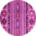 thumbnail image 1 of Ahgly Company Indoor Round Oriental Pink Modern Area Rugs, 7' Round, 1 of 4