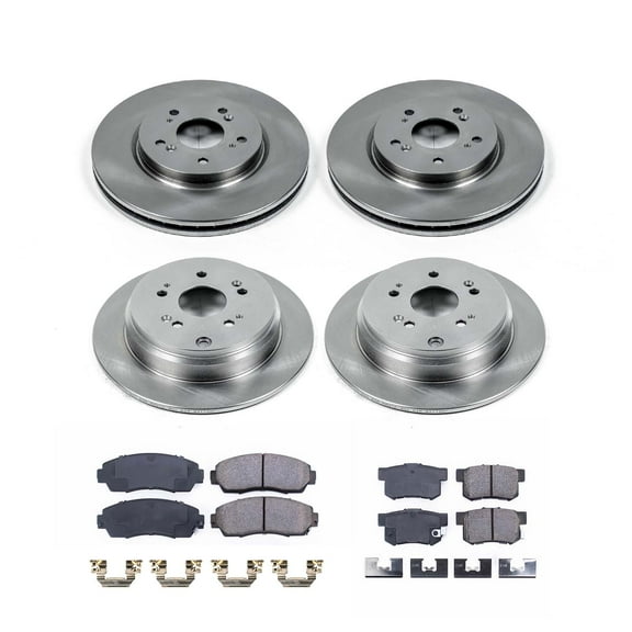 Ultimate Brakes Front and Rear Ceramic Brake Pad and Rotor Kit with Hardware WM81114