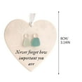 thumbnail image 2 of Zawou Heart-Shaped Sea Glass Friendship Decor, Handcrafted Friendship Christmas Ornaments, Friendship Keepsake Christmas Tree Decoration for Friends, white,size E, 2 of 7