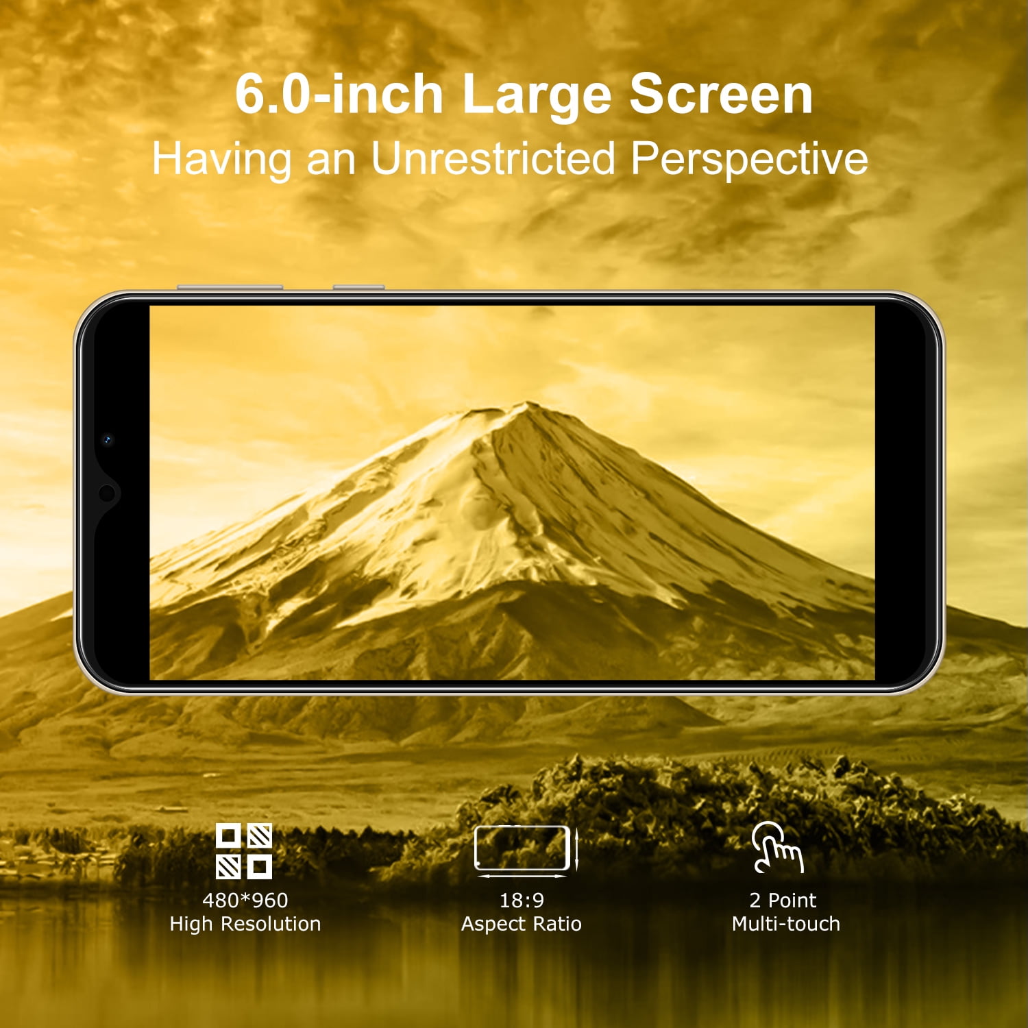 XGODY X60 4G T-Mobile Unlocked Smartphones, 6.6" Android Phones,Dual Sim Cell Phones,5MP Camera,Gold