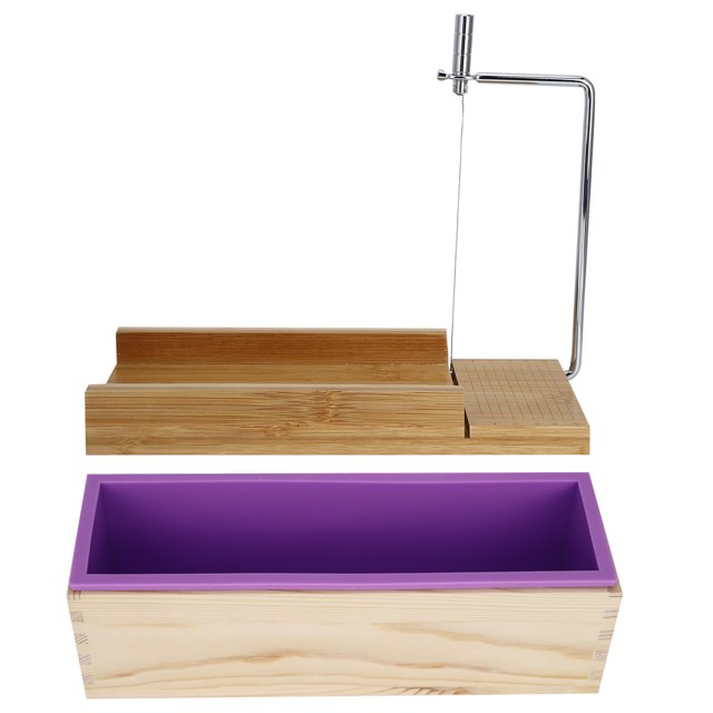 Cutter Box, , Kitchen Accessory, Bamboo Wood Wear Resistance Bread Cutter, Home Kitchen For Man Woman Planche à Découper + Boîte Sans Couvercle