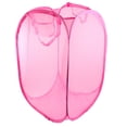 thumbnail image 1 of Cesta de lavandería plegable de malla rosa, caja rectangular de almacenamiento de ropa para el hogar, 1 of 1
